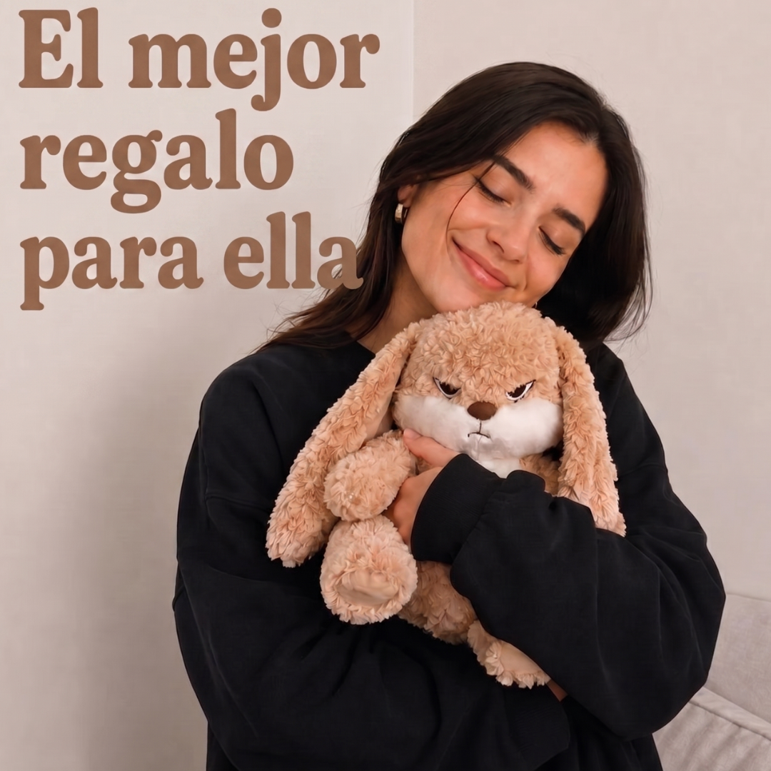 Peluche Conejito Gruñón : Tu Compañero Mas Adorable Pero Con Carácter